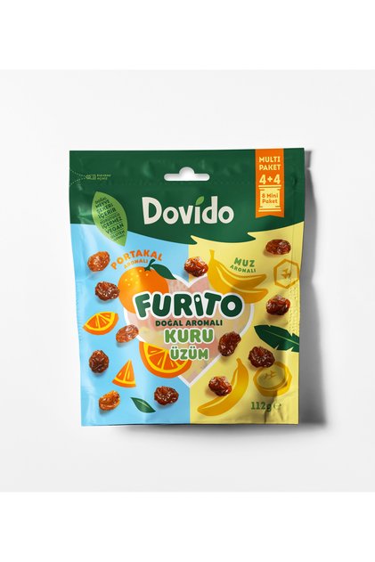 Multi Furito - Doğal Muz&Portakal Aromalı Kuru Üzüm - 112 gr. (8 adet * 14 gr.)