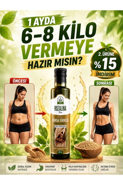 Zayıflamak kilo vermeye yardımcı Özel Karışımlı Etkili ve En Lezzet Organik Detox form Sirke 250 ML