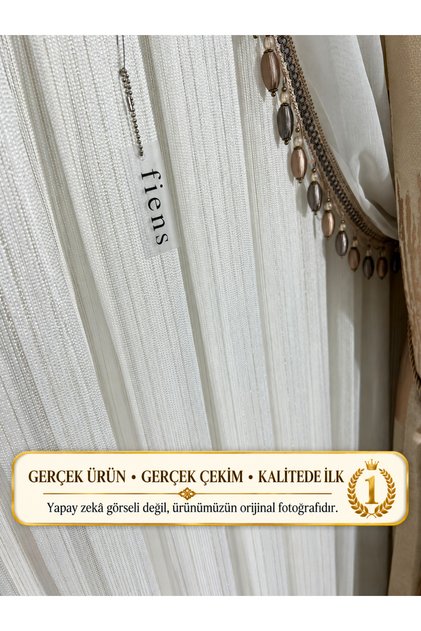 GOLD ALTIN Fantazi Pırlanta Ağır Gramajlı 1/3 Sık Pileli Tül Perde Her Odaya Uygun Ütü Istemez | En Çok Tercih Edilen Model