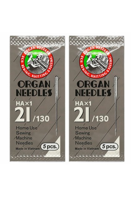 21-130 2 Pack Organ Household Sewing Machine Needle HAX1 For Singer Brother Sewing Machine Needles 9