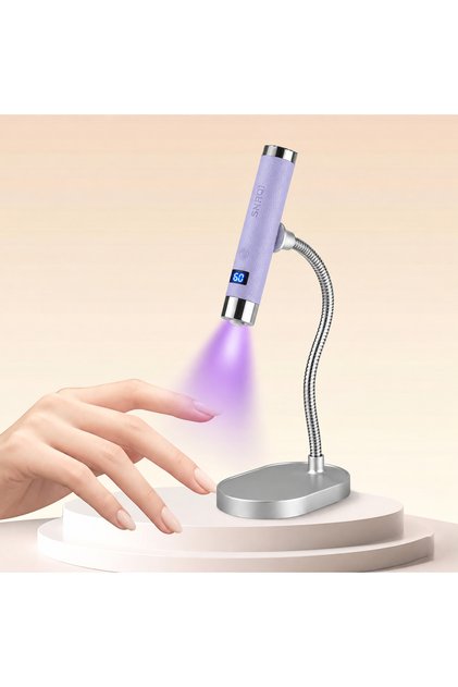 G1 Sensörlü Mini Ai Uv Led Lamba Manyetik Standlı Manikür Tırnak Kurutucu Lila 5w