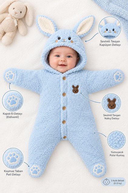 KIZ ERKEK BEBEK TAVŞAN PELUŞ YILDIZ TULUM