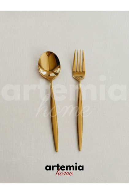 Luxury New Vega Gold 12 Piece Dessert Set | Titanium Coating | Stainless Steel | Special Series