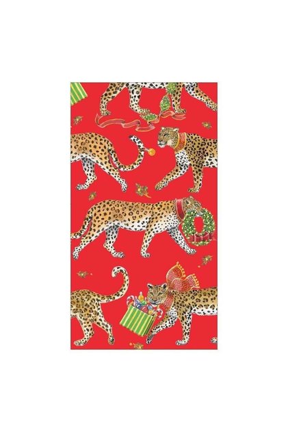 Napkin Red Christmas Leopard includes 15