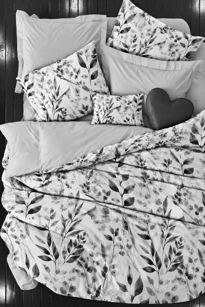 Elastic Sheet Duvet Cover Set for Single Bed Watercolor Gray