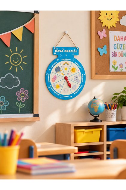 Ahşap Üzeri UV Baskılı Hava Grafiği Panosu