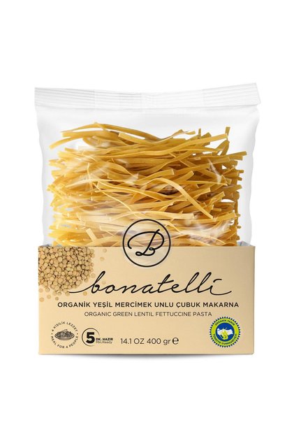 Organic Green Lentil Stick Pasta 400 g