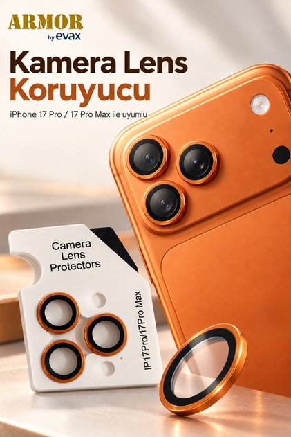 [Armor Lens] iPhone 17 Pro Max / 17 Pro Compatible Camera Lens Protector with Easy Clip-On Attachment