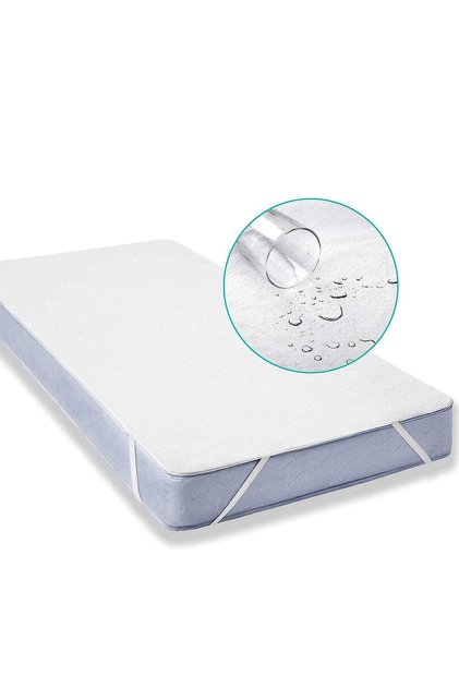 Protecție saltea pat 180x200, frotir bumbac 100% impermeabilă, Alb