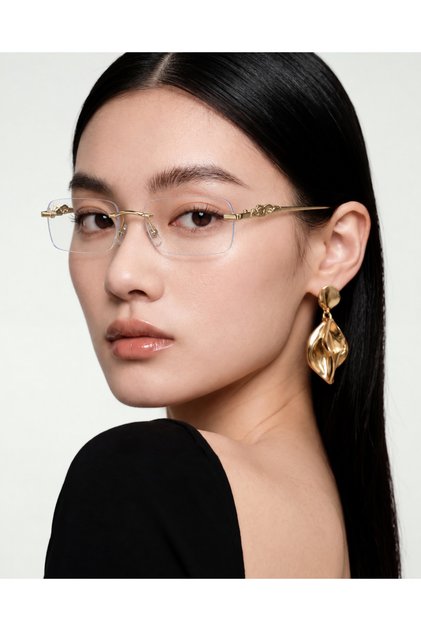 Milo Gold Square Metal Transparent Women Men Unisex Blue Block Blue Light Protection Screen Glasses Eyewear