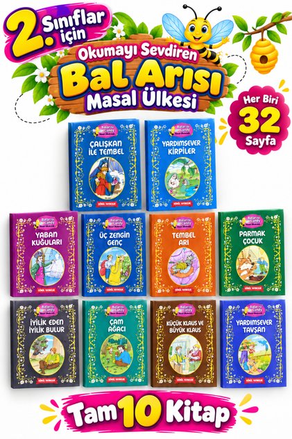Bal Arısı Candy Set of 10 Stories for Grades 2 and 3 That Will Make You Love Reading