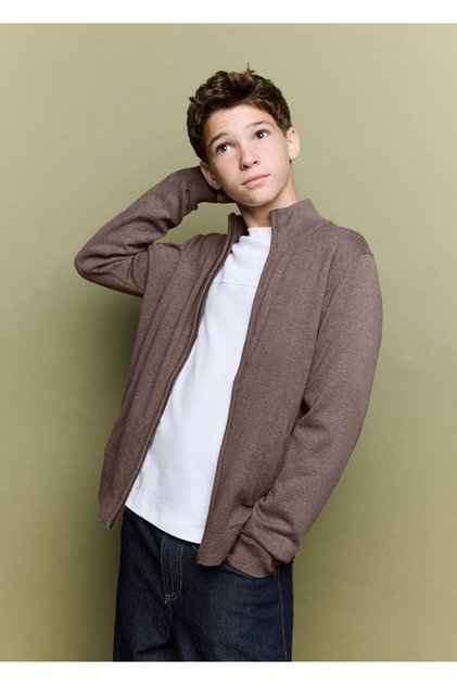Pamuklu cepli cardigan