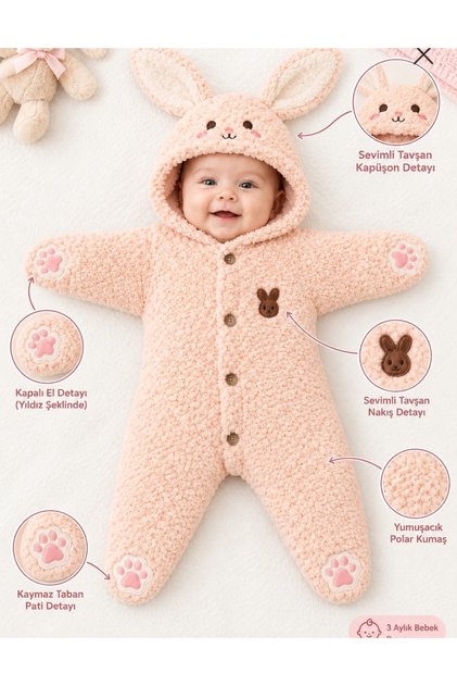 KIZ ERKEK BEBEK TAVŞAN PELUŞ YILDIZ TULUM