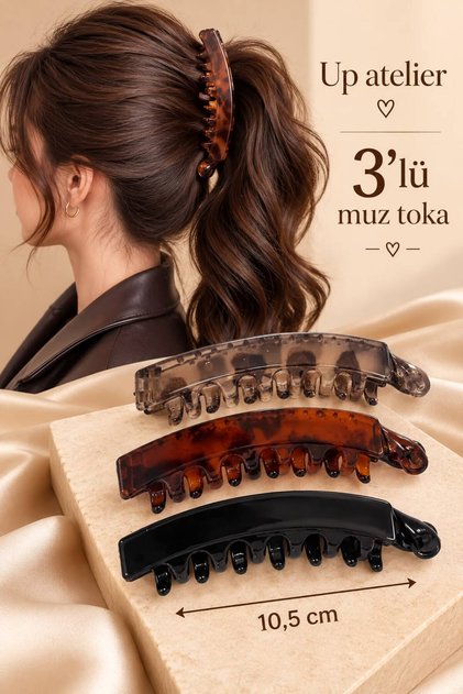 3-Piece Scalloped Banana Buckle