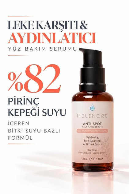 Leke Karşıtı ve Aydınlatıcı Cilt Bakım Serumu %82 Pirinç Suyu 30ml