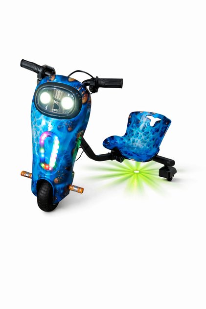 Mini Electric Drift Scooter for Kids (6" Wheels) - 3 Speeds with Free 7-Piece Protective Gear Set & 2 Start-Up Keys