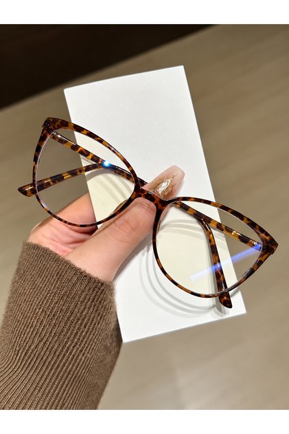 Jesse 50 Ekartman Bone Leopard Oval Unisex Women Men Transparent Glass Change Optical Frame Eyeglasses