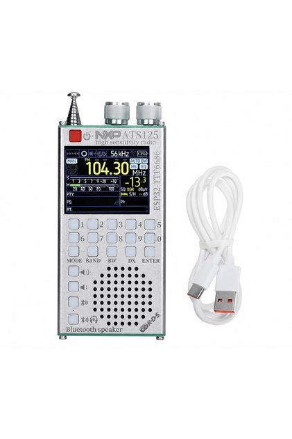 NXP TEF6686 Çipli, Çift Modlu Bluetooth ile ATS125 ESP32 65-108MHz Taşınabilir Radyo Alıcı FM / SW / MW / LW