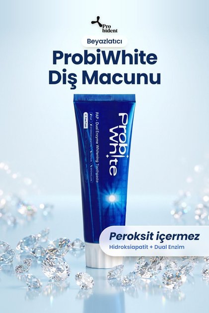 Probiwhite Whitening Toothpaste-Pap Technology, Micro Hydroxyapatite+Enzyme Formula, Vegan