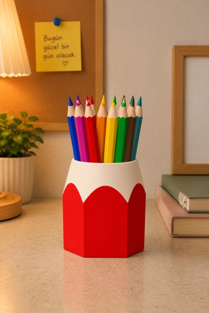 Pencil Case – Colored Pencil Design, Desktop Organizer, 3D Printing