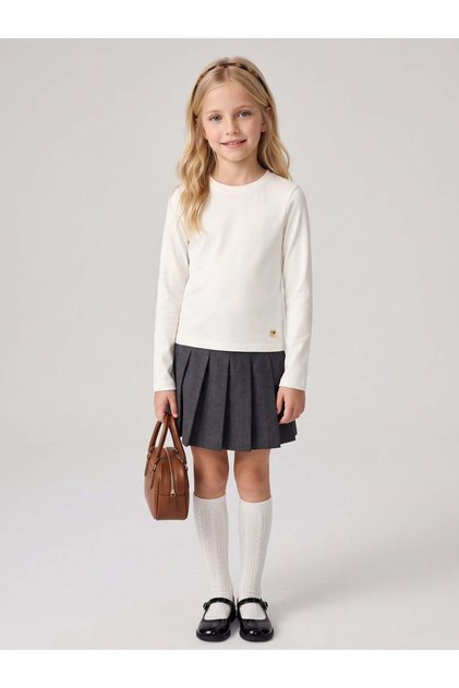 Girl's Long Sleeve Soft Textured Blouse
