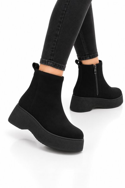 Women's Nubuck Cold-Proof Boots Black