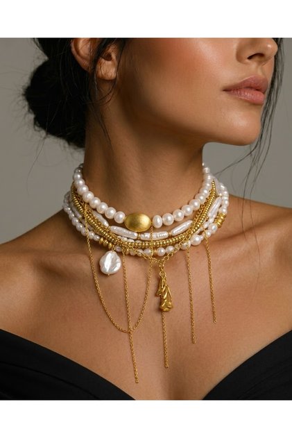 Amore Choker İnci Kolye