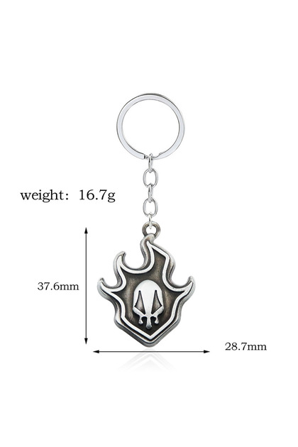 K00653 Anime Bleach Keychain Cosplay Props Kurosaki Ichigo Pendant Necklace For Women Men Backpack C