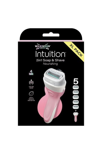 Aparat de ras pentru femei Intuition 2 în 1 Hrănitor, 4 lame, mâner + 5 rezerve