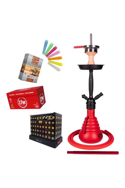 SET NARGHILEA 410 COMPLET - ROȘU
