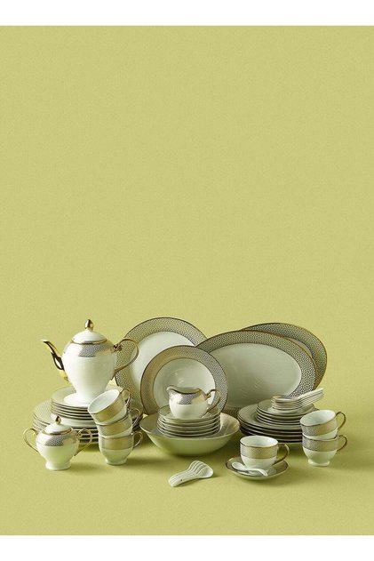 56 Piece Porcelain Dinner Set - Dishes, Plates - Dinner Plat