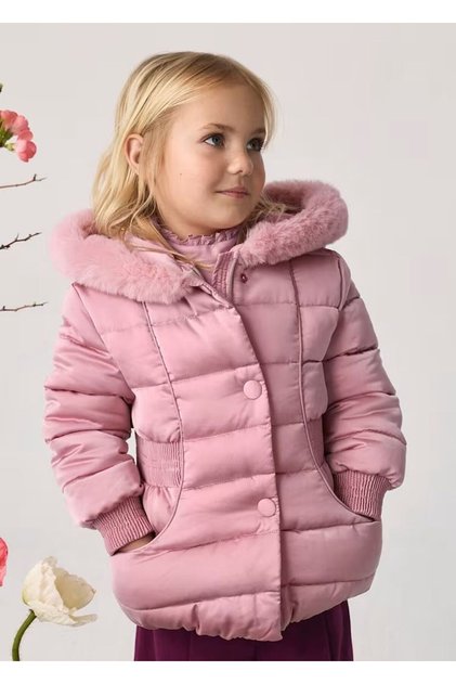 Abel&Lula Girls' Hooded Inflatable Coat Pink 5813
