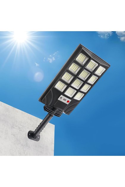 Solar Street Light, IP67 Waterproof Solar Lights Outdoor with Motion Sensor, Dusk to Dawn & Remote,