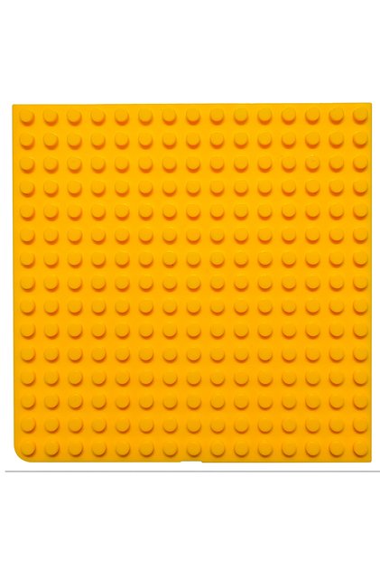Building Floor Tile Dark Yellow 24 X 24 cm Dublo Block Compatible