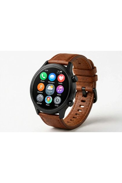 Neo 50 - Smartwatch with 3 Straps and 3 Interchangeable Bezels Bt Calling Round Amoled Display Smart Watches
