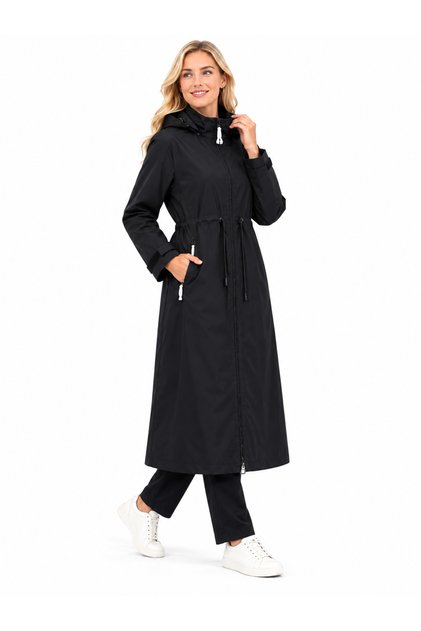 Waist-Tie Hooded Lined Cap