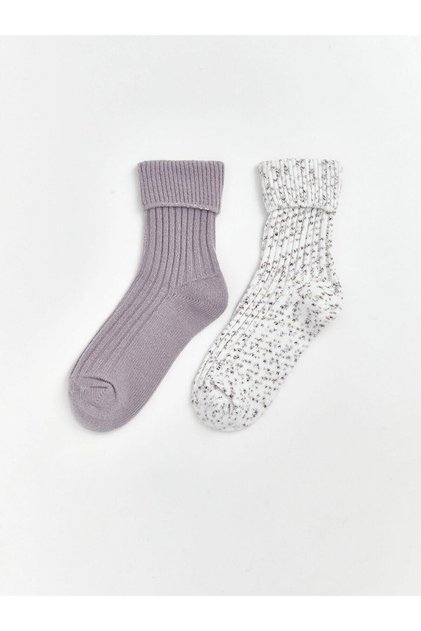 Patterned Women's Knitwear Socks 2-Pack (W6)
