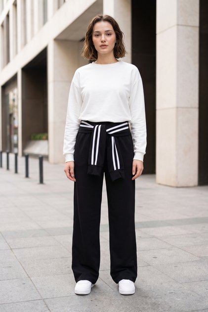 Women's Waist-Tied Wide Leg Pants