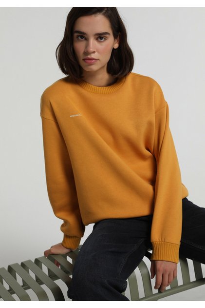 Regular Fit Round Neck Printed Women's Sari Sweatshirt