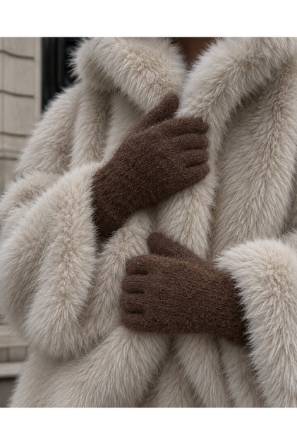 Brown Beard Soft Textured Winter Gloves Eld62