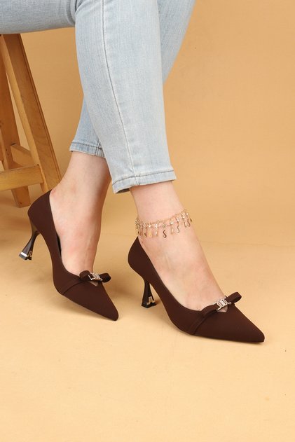 Women's High Heeled Buckle Orthopedic Evening Dress Shoes Heeled Shoes