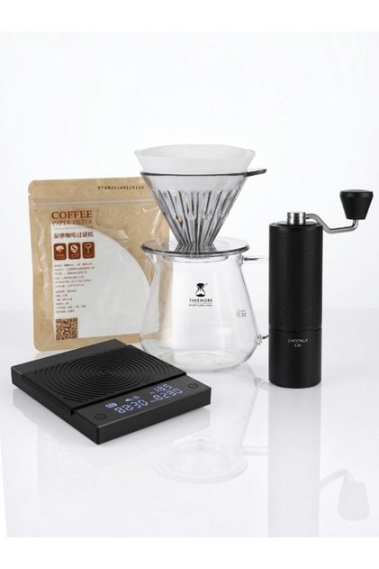 Timemore 02 Drip System Set with C3S Grinder & Basic2 Scale & Filters