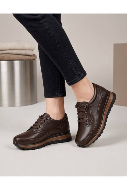 Women's Winter Waterproof Non-Slip Genuine Leather Sports Shoes Orthopedic Style