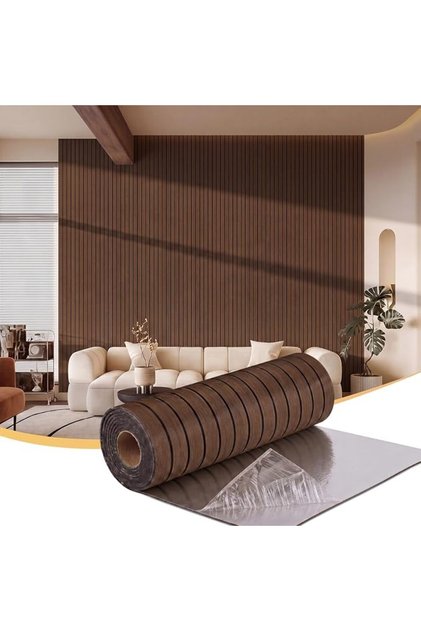 لوح جداري من الخشب البلاستيكي PVC قابل للصق والتقشير للديكور الداخلي، 118 بوصة × 15.75 بوصة، ذاتي اللصق، يشبه الخشب الحقيقي