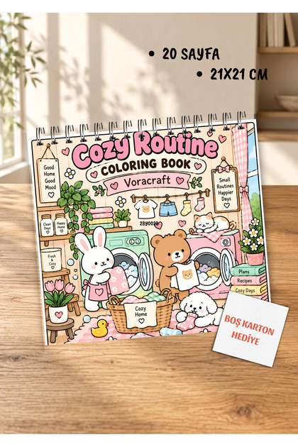 Cozy Routine Sweet Animals Coloring Book, 21X21 cm Coloring Book 2by0022