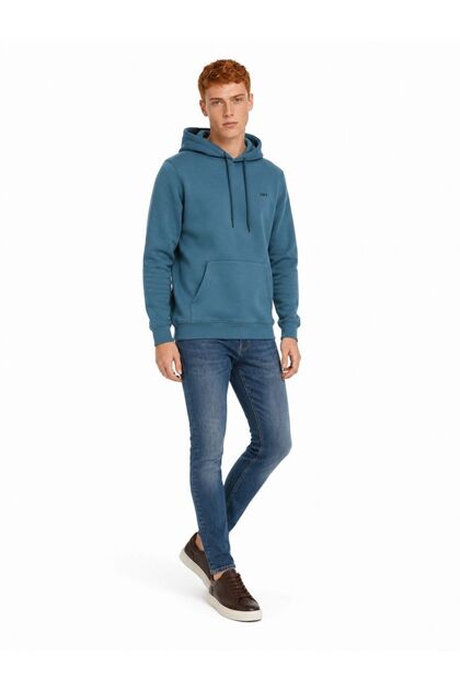 Justin Men's Green Cast Skinny Jean Pants with Narrow Legs and Low Waist