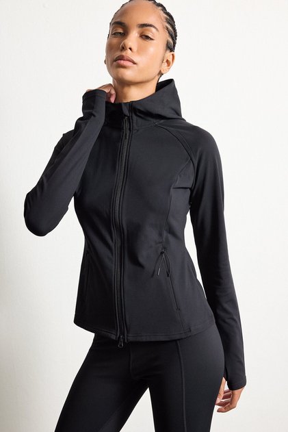 Slim Fit Zippered Hooded Soft Fleece Basic Cardigan I2272Ax26Wn
