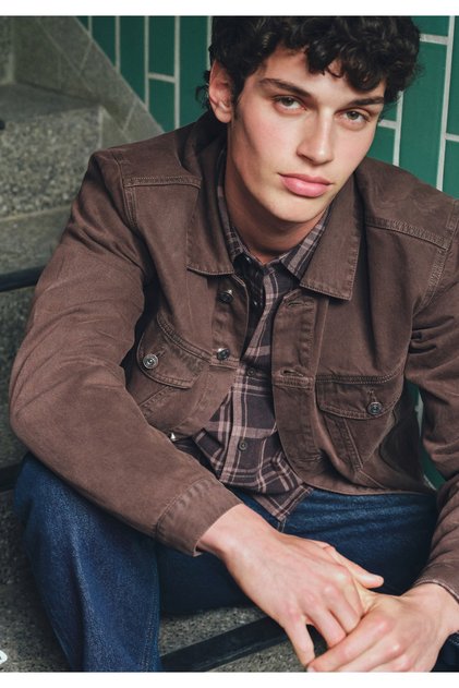 Relaxed Fit Men's Brown Shacket