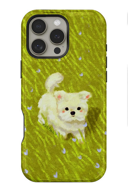iPhone 15 Pro Max Compatible - Puppy Dog, Double Layer Cover, Glossy Surface Protective Case