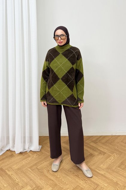 Patterned Knitwear Sweater 94-5040